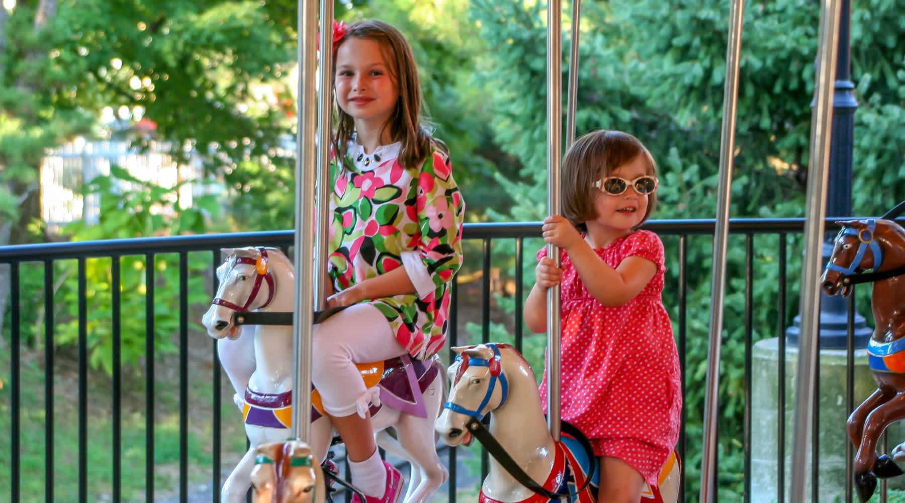 Children riding livery stables ride