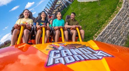 Family riding Candymonium