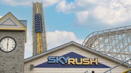 The building of Skyrush Rollercoaster at Hersheypark