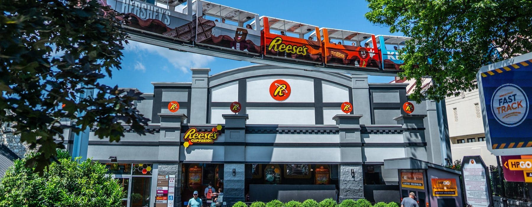 Family riding Reese's Cupfusion