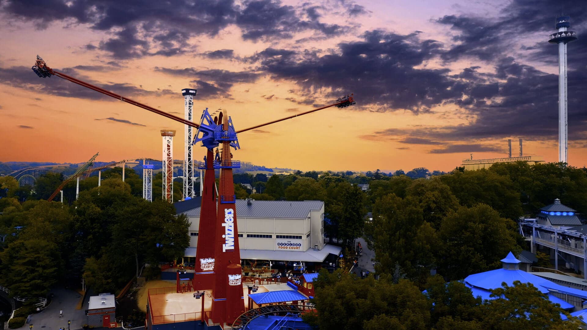 twizzlers twisted gravity at dusk hersheypark
