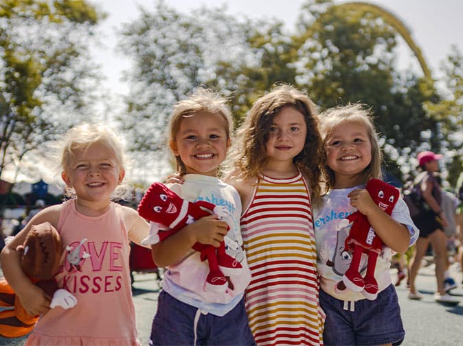 smiling children at hersheypark pre k pass